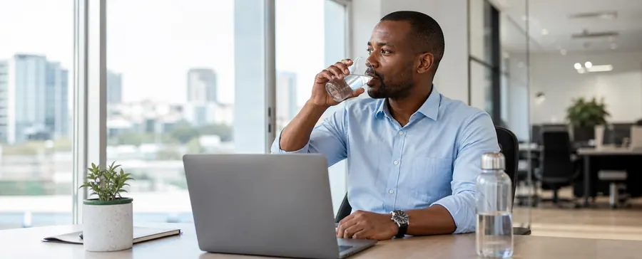 Imagem principal do artigo: Como manter-se hidratado durante um dia de trabalho
